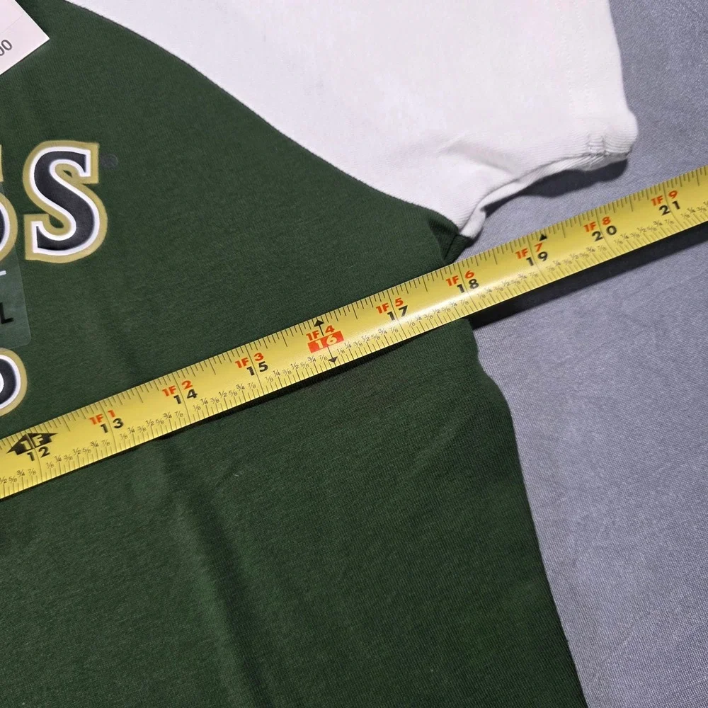 Guinness Ireland Juniors XL Green White Raglan Graphic Cropped T-Shirt - Picture 5 of 8
